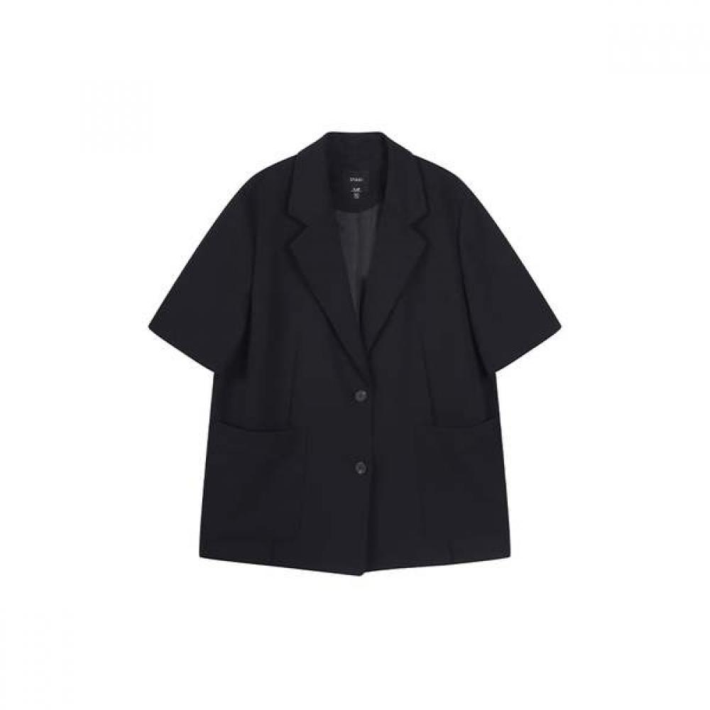 

Lap Two Button Half Sleeve Jacket As2wj462 BK (black)/FF