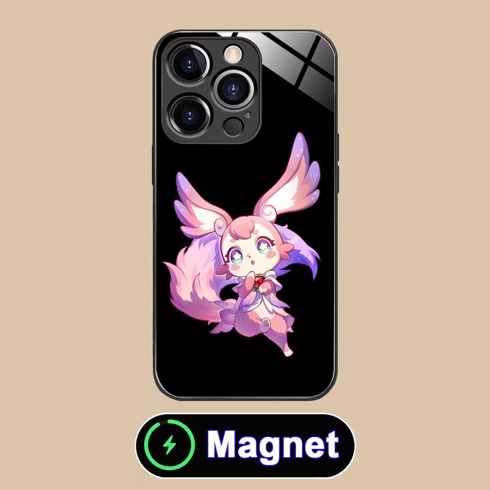 HSR Mem Glass MagSafe Mobile Phone Case for iPhone 17 16 15 14 13 12 11 Air Pro Max Plus Mini Colorful Cover