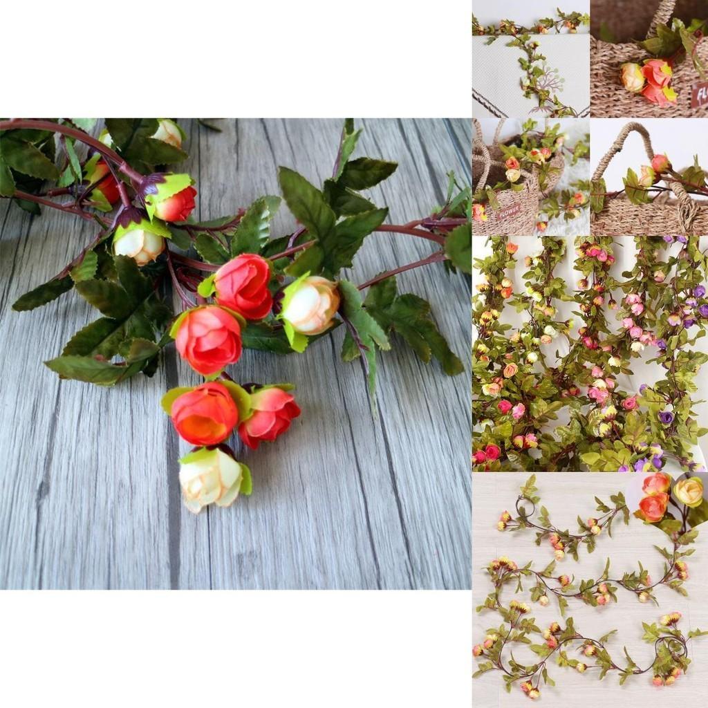 Beautiful 42 Flowers Artificial Silk Rose Fake Flower Garland For Diy Party Decoration