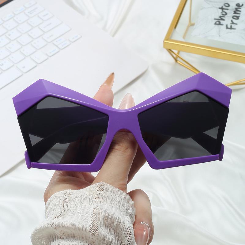 New Vintage Cat Eye Sunglasses Women Men Square Sun Glasses Big Eyewear  for Male Female Special Shaped Glasses
