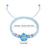 5pcs Hawaiian Bracelets Luau Summer Beach Party Gift Plumeria Flower Beaded Bangles Aloha Tropical Birthday Decoration Wedding