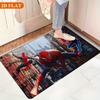 Bath Mat 1pc, Spider for Man Team Up, MARVEL Flannel Rectangular Mat, Bathroom Non-slip Entrance Mat, Fun Door Decoration Mat,