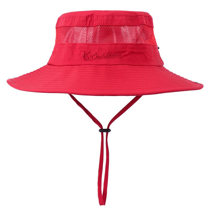 New solid color big edge bucket hat outdoor sunscreen breathable basin hat sun hat summer men's and women's sand hat