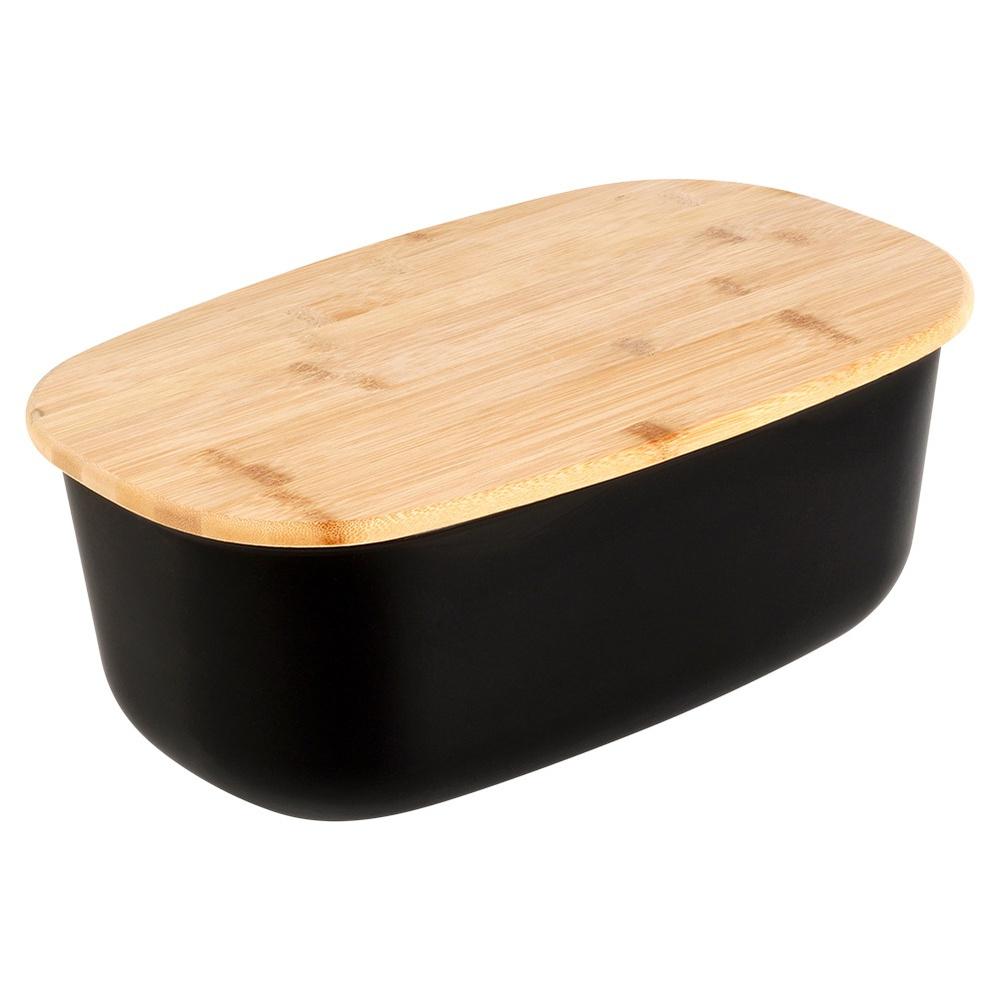 Large Bread Bin for Bread Rolls with Bamboo Board Kitchen