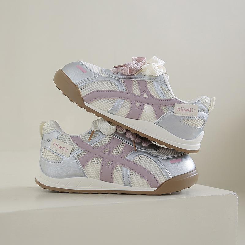 Thick-soled Mesh Breathable Forrest Gump Shoes Women's Summer 2025 New Lace-up Single Shoes Casual Height-increasing Versatile Sports Shoes
