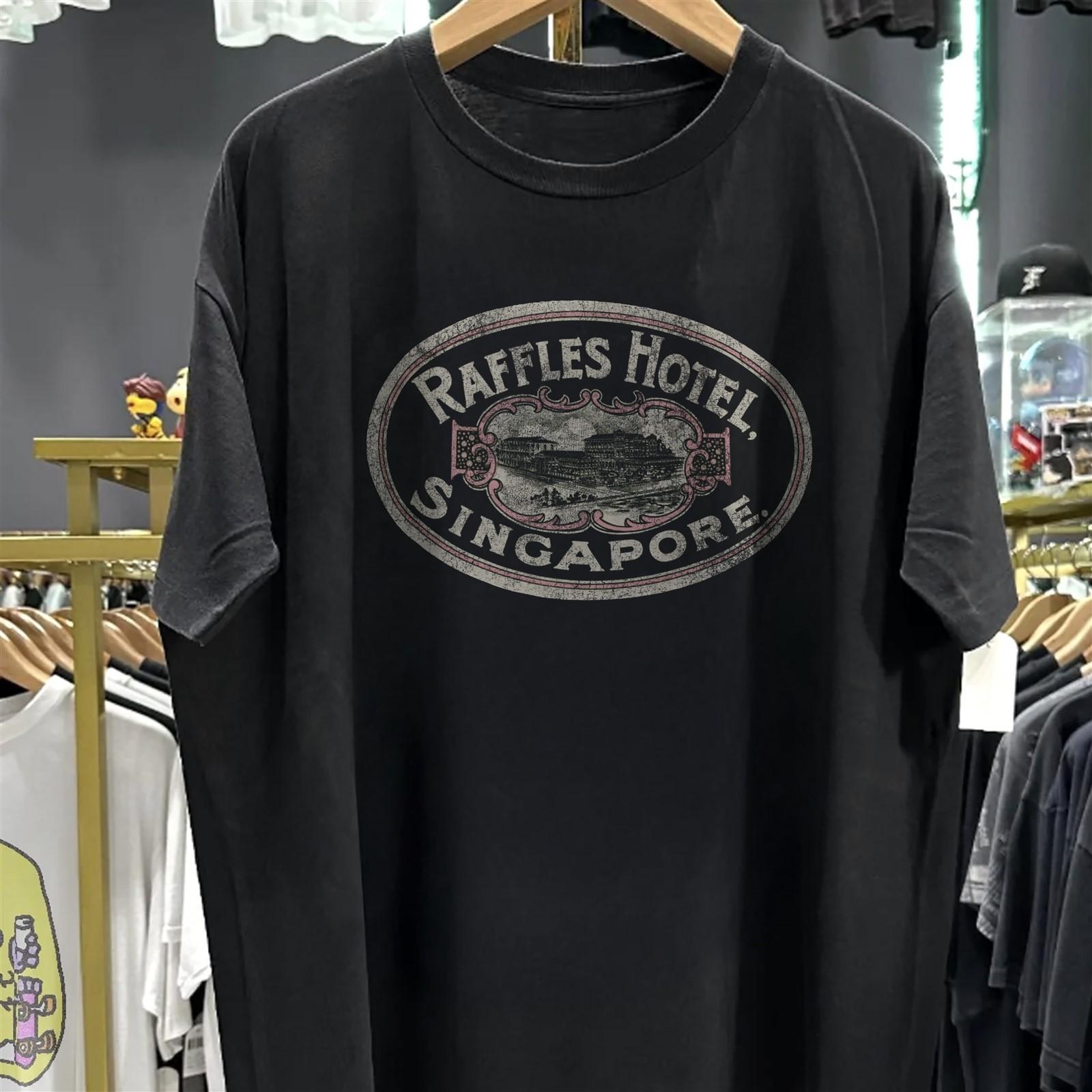 Raffles Hotel Singapore Promo Black T-Shirt XXL 3XL
