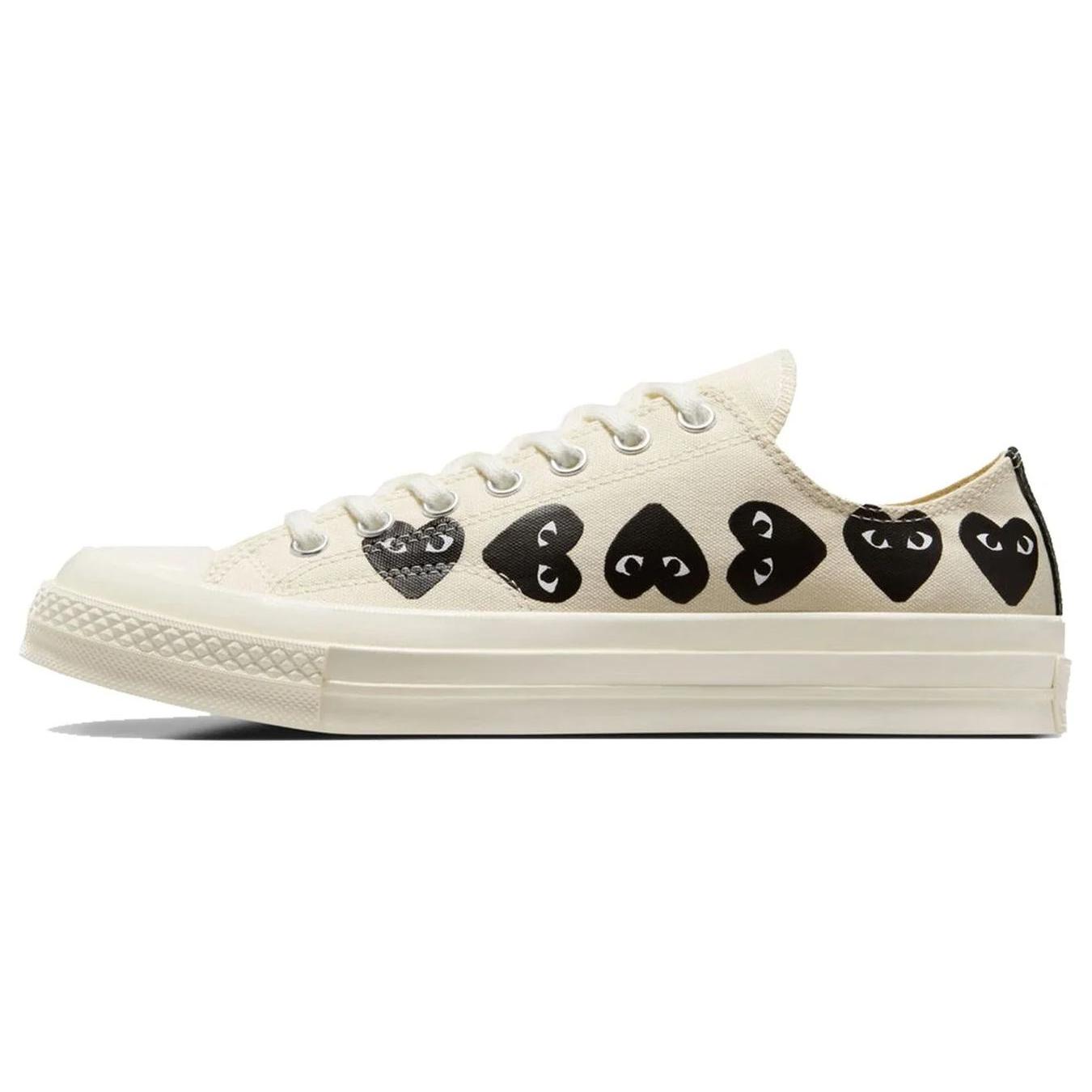 

Новые Chuck 70 Comme Des Garçons Play X Converse Low Multi Heart Milk Black A08150C 41.5