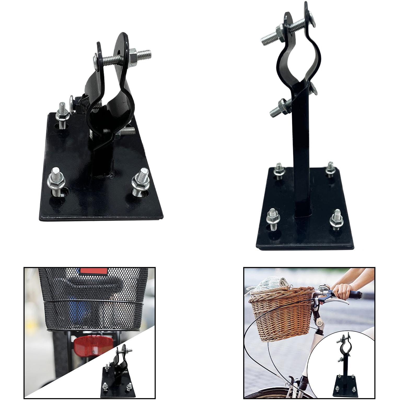 Bike Front Bike Bag Fixed Holder,Cycling Front Box Supporting Rack,Sturdy Easy to Install Basket Mounting Rack,Fixed Bracket L