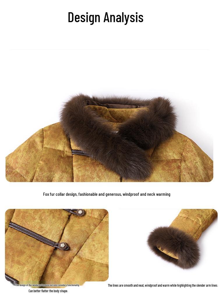 2025 Winter Warm Down Jacket for Middle-Aged & Elderly Women - Thick, Fashionable, Versatile Chinese Style