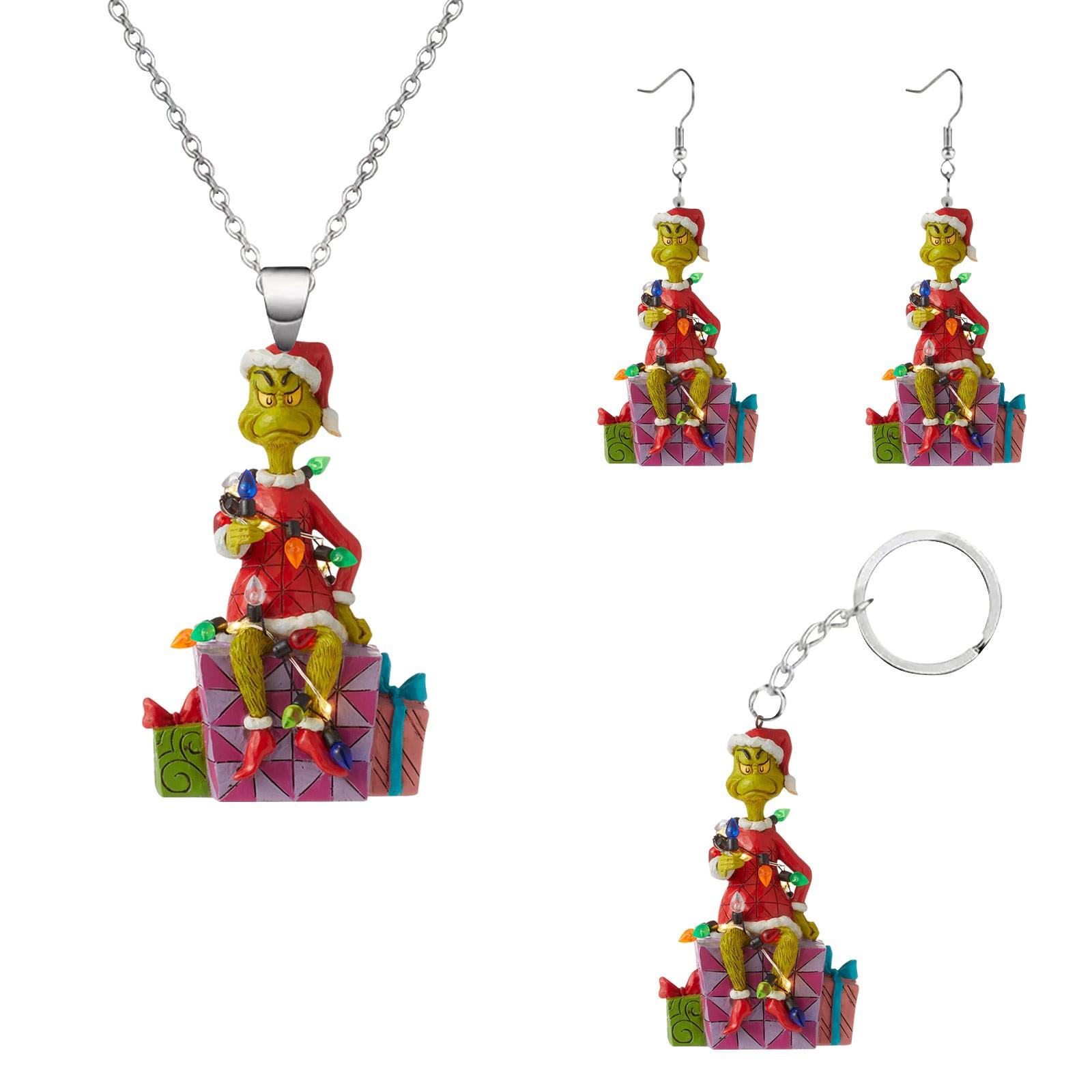 

Christmas Ornament- Keychain Earrings Necklace One Size