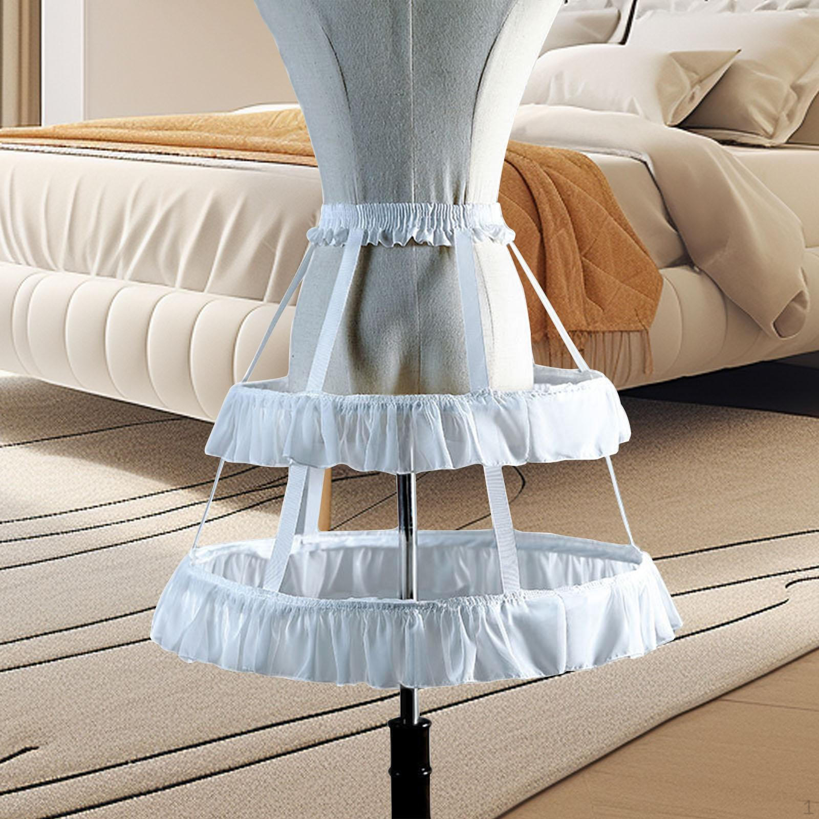 

Нижняя юбка для девочек, кринолин, свадебная легкая юбка-пачка с 2 обручами, нижняя юбка-слипоны для белый