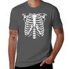 Spooky Ribcage Skeleton Tshirt Relaxed Casual Short Sleeve Tee