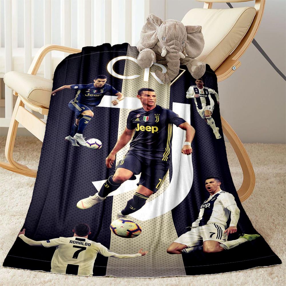 Cristiano Ronaldo Juventus Blanket Soft Warm Cozy Great for Bed Seaside Office for All Seasons Modern Style Best Holiday Gift for Friends Family