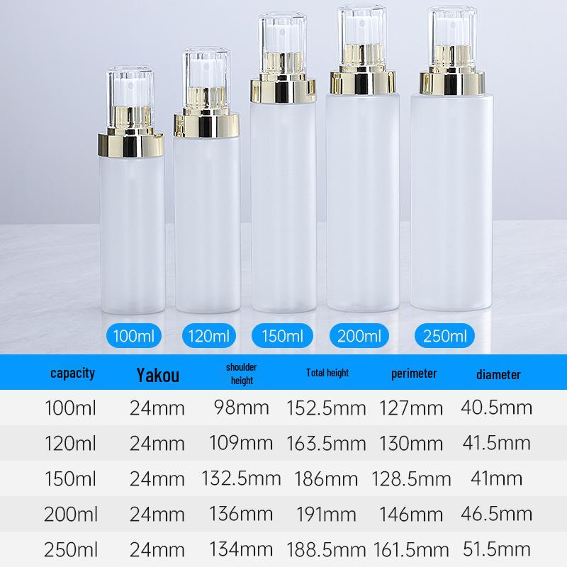 "100ml Frosted Gold-Plated Fine Mist PET Spray Bottle for Toner"