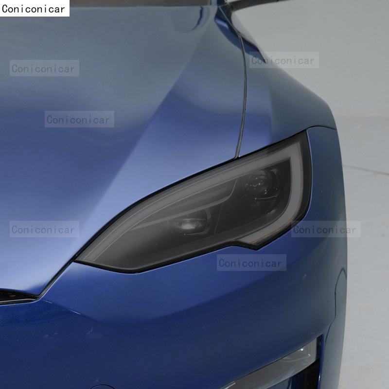 For TESLA Model S 2017-2024 Car Exterior Headlight Anti-scratch TPU PPF Protective film Anti-scratch Repair film Accessories