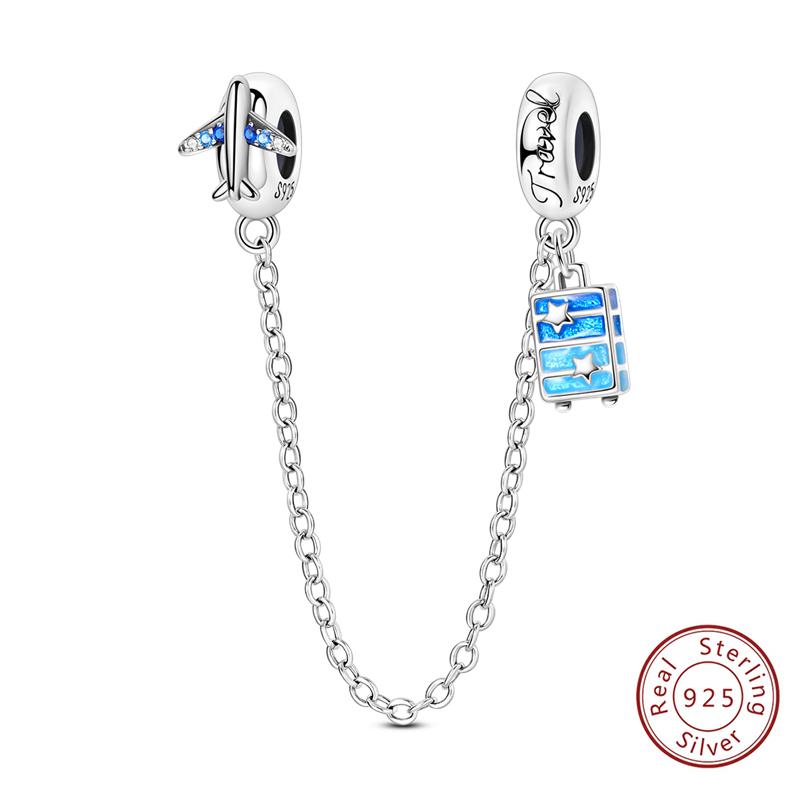 Girl New Stars Safety Chain Clip Charms Metal Key Locks Pendent Fit Original Bracelets Make Your Own Festival Accessory Elegant Fashion Beautiful