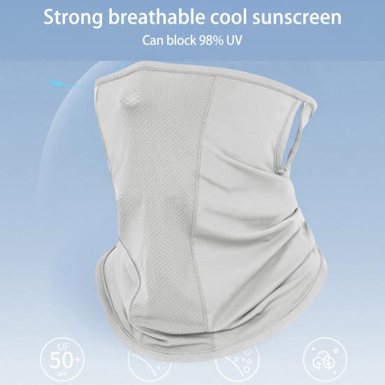Summer Cycling Face Guard Neck Gaiter Windproof UV Protection Breathable Cooling Ice Silk Men Women Outdoor Bandana Neck Scarf Face Shield