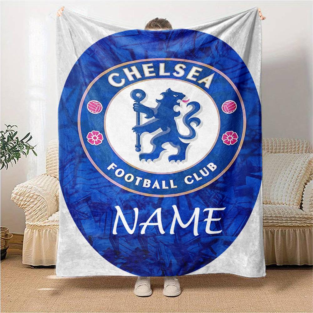 Custom Name "Juventus Crest Badge" Blanket for Couch & Bed, Plush Cozy Fuzzy Blanket Super Soft & Warm Blankets for Fall and Winter. 0908275