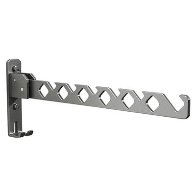Ścienny Stojak na Ubrania 180° Regulowany ze Stopu Aluminium Składany Oszczędzający Miejsce Wieszak Stojący