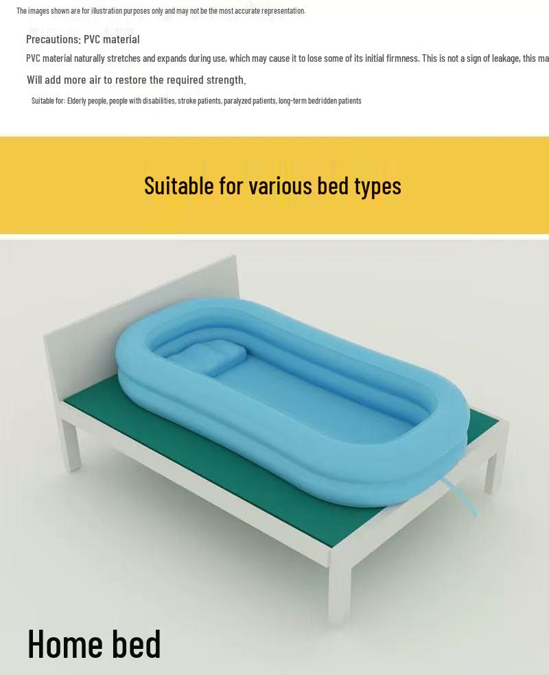 Portable Foldable PVC Inflatable Bathtub for Disabled or Elderly