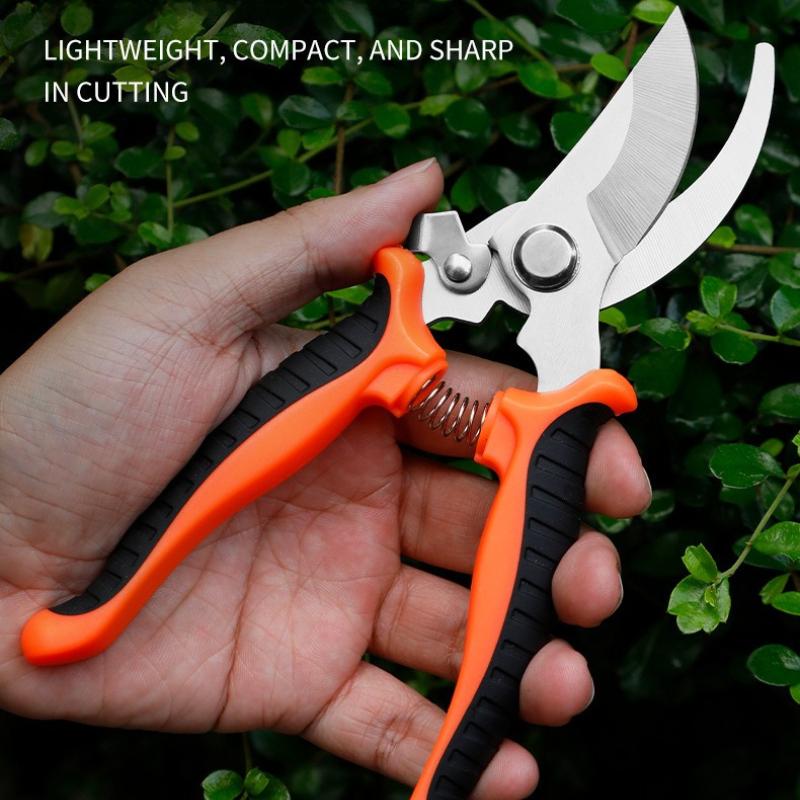 Professional Labor Saving Garden Pruner Scissors, 30Cr13 Stainless Steel Clippers for Fruit Tree Trimming & Grafting