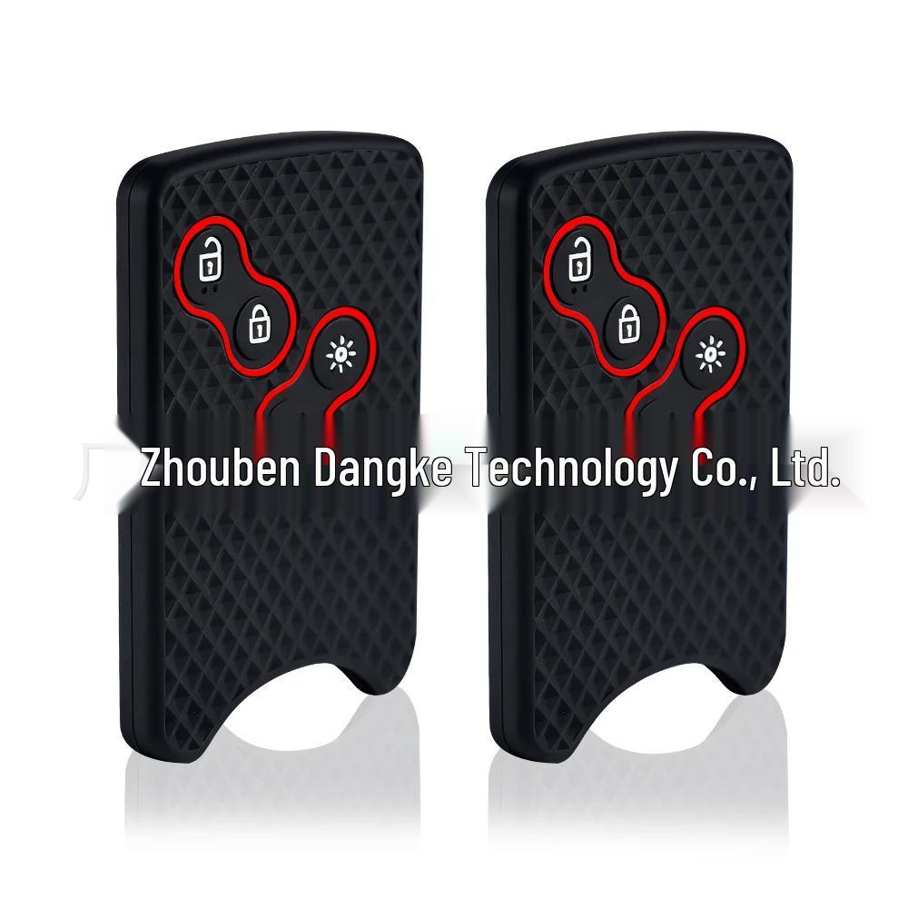 Silicone Key Cover for Renault Koleos, Scenic, Dimension, Megane Smart Card - Wave Pattern, 4-Button