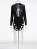Summer 2025 European & American Rhinestone Deep V Tassel Evening Dress
