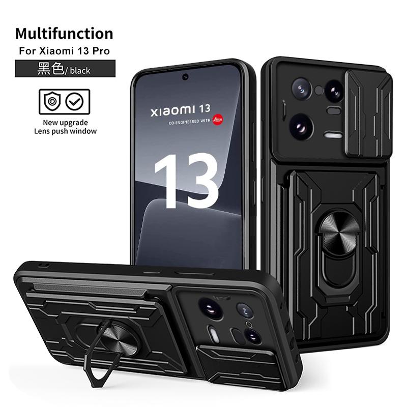 

For Xiaomi 13 Pro 5G Case Card Pocket Hybrid Armor Magnetic Back Cover for Xiaomy Xiomi Xiami Mi13 Mi 13 Xiaomi13 Phone Cases For Mi 13 Pro білий
