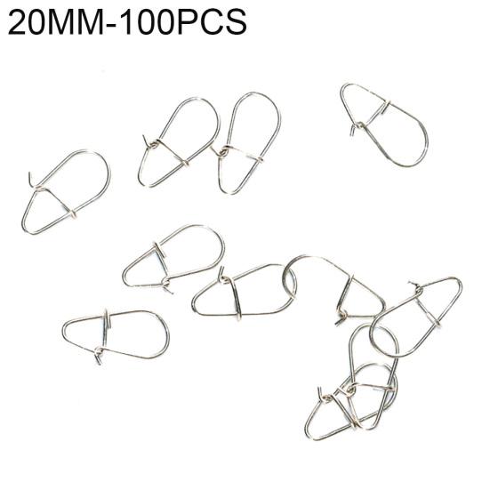 MUQZI სპორტული აქსესუარი 100 ცალი უჟანგავი ფოლადის კაკვები სწრაფი დაჭერის კლიპები საკეტის კონექტორები თევზაობის ხელსაწყო