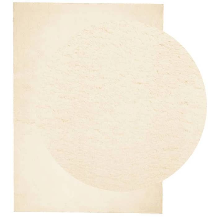 VidaXL Soft and Washable Short Pile Rug Cream 200x280 Cm 375043