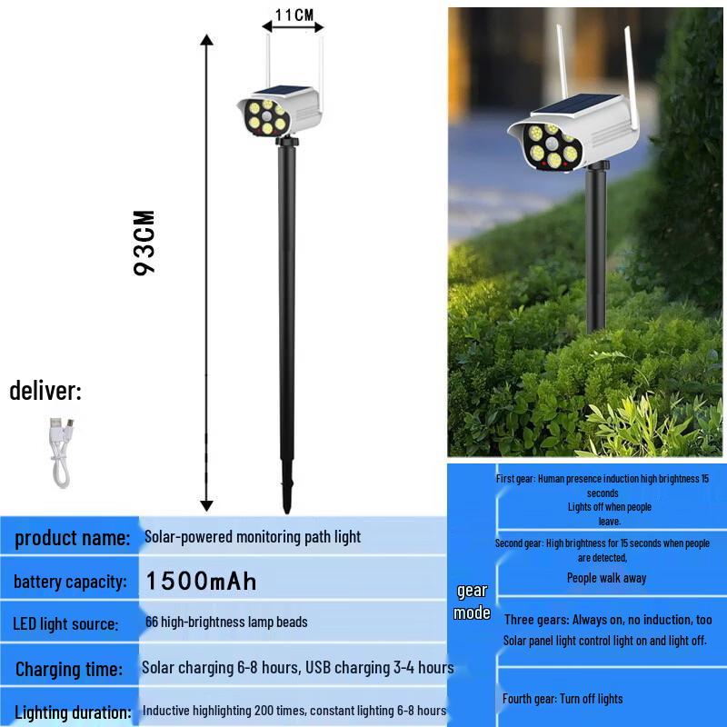 Outdoor Solar Motion Sensor Dummy Security Camera Light