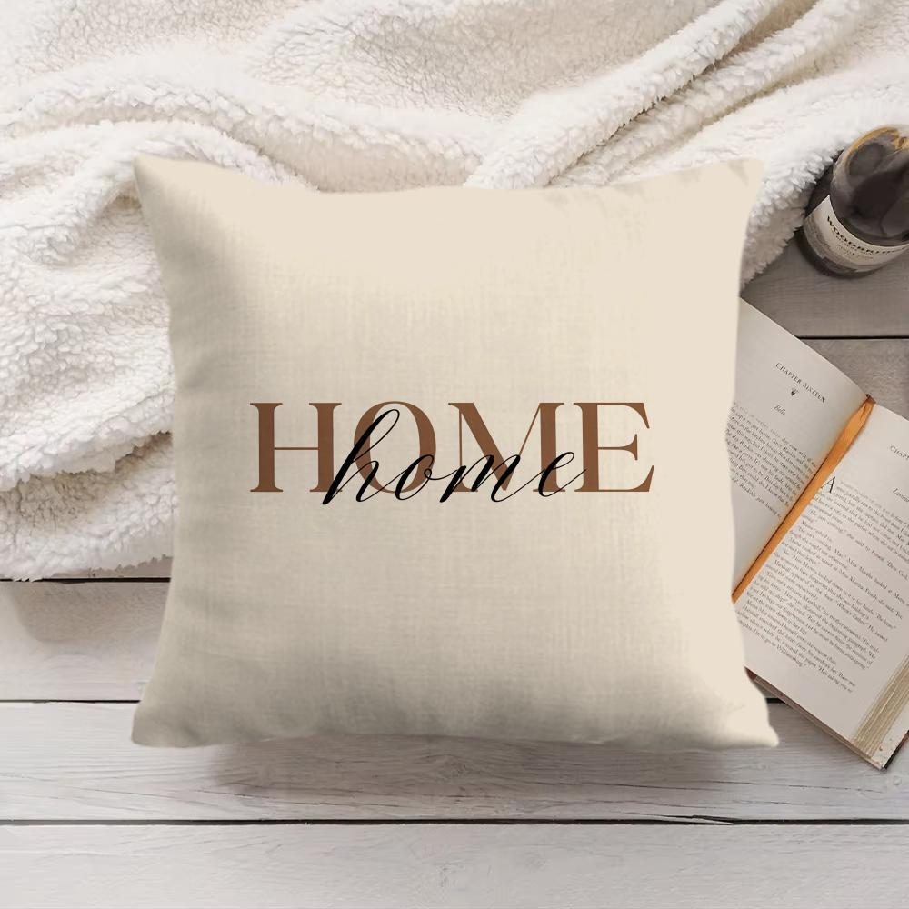 Simplicity Pattern Love Cushion Cover Silky Short Plush Invisible Zipper Dustproof Sofa Pillow Case For Home Decor