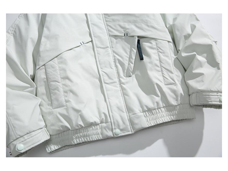UNDREST Unisex Color Block Stand Collar Cotton Windbreaker Winter Jacket MA48