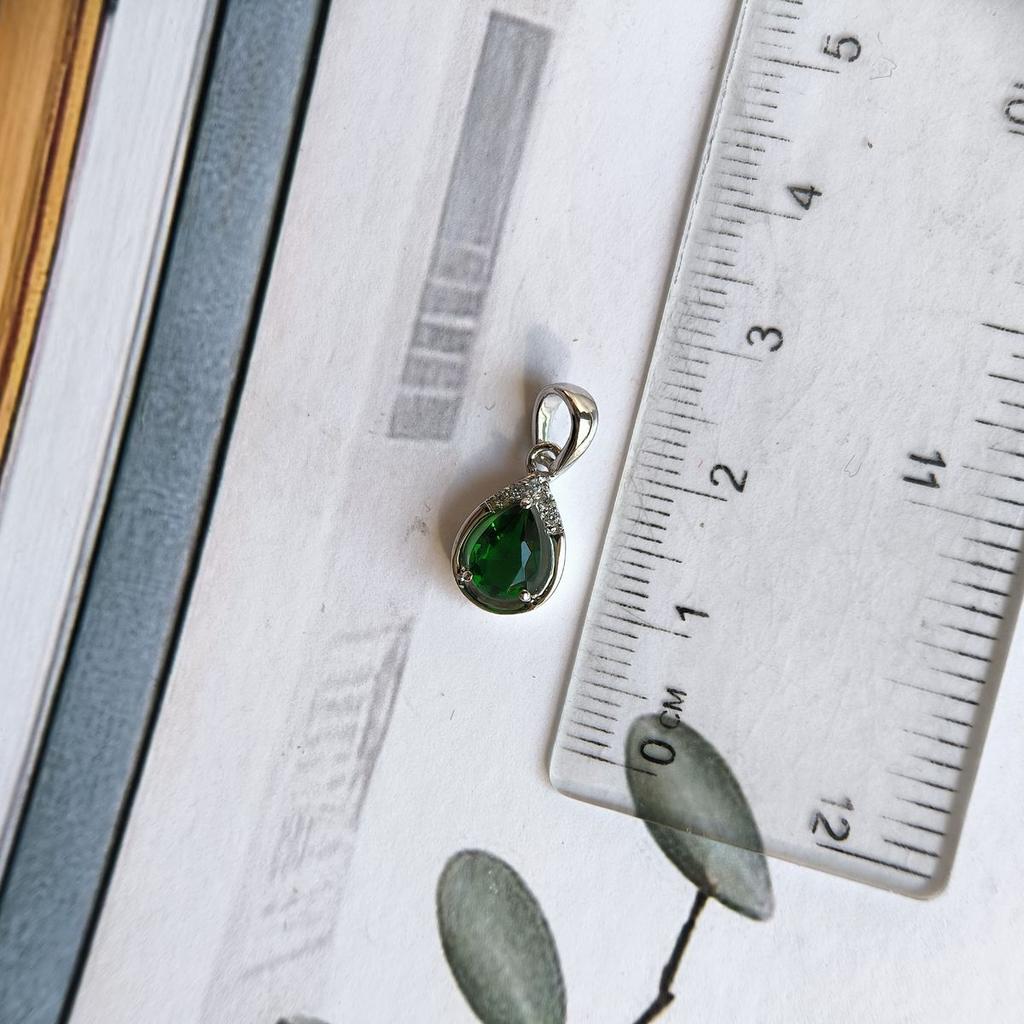 Серебряная подвеска с изумрудом nano 0.605ct (2192237)