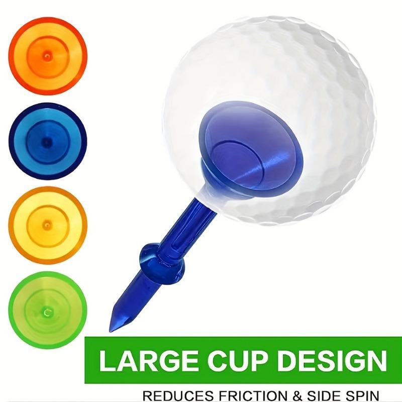 10 PCS Plastic Golf Tees PC Durable Golf Tees With Stability For Friction Side Spin Reduction Yellow Orange Green Blue