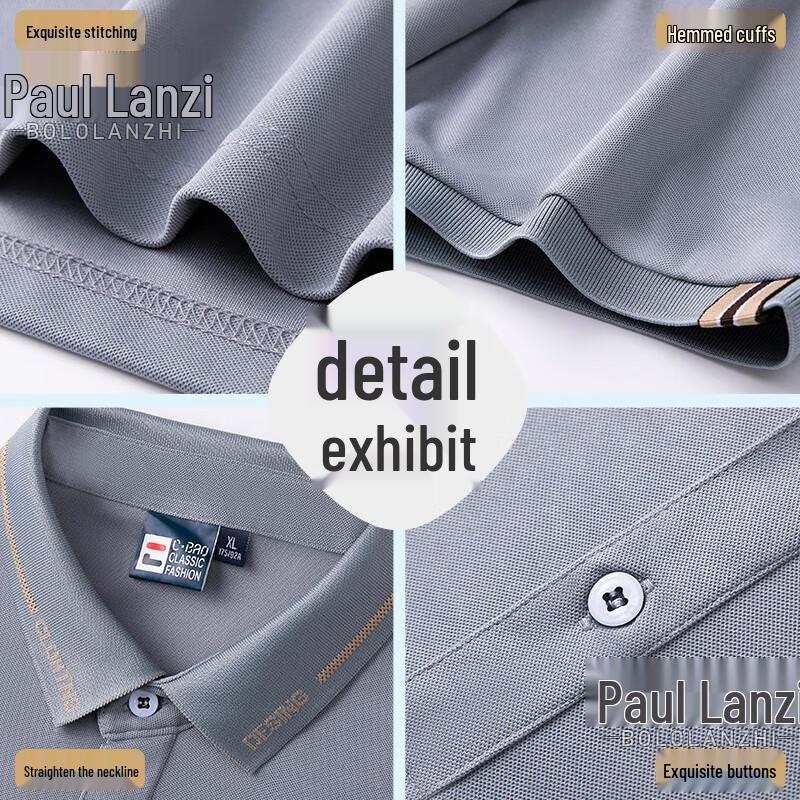 Men s Summer Casual Breathable Polo Shirt XXL