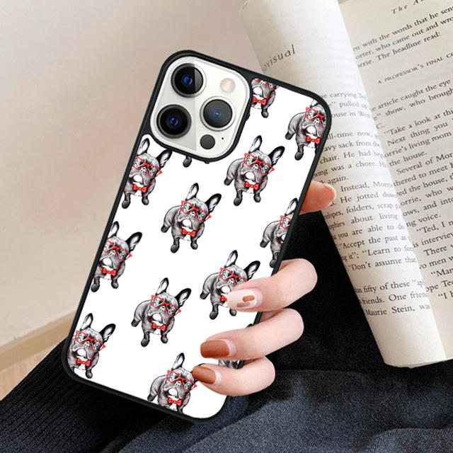 Cute French Bulldog yoga Phone Case Back Cover for iPhone 17 Air 16 15 14 13 11 12 Pro Max Plus Fundas Coque