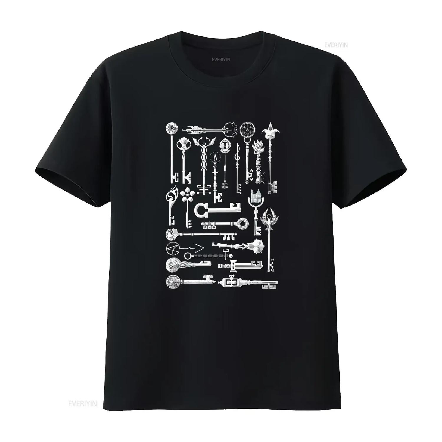 

All Keys of KeyHouse t shirt Based on the comics Locke Key vintage Washed Comfortable Versatile Top For Everyday Wear Unisex XXXXXL