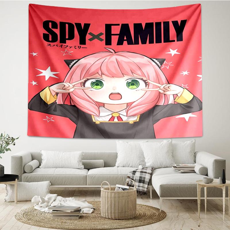 Spy Family Adventure Quick-Dry Tapestry Hanging for Bedroom,Livingroom, Playroom,Decor Art Room Wall Tapestry Holiday and Birthday Gifts