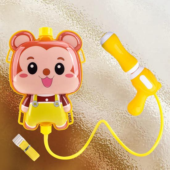 Cartoon Backpack Water Toy with 1000ml Tank Push-Pull Water Toy for Kids Outdoor Summer Toy for Pool Beach