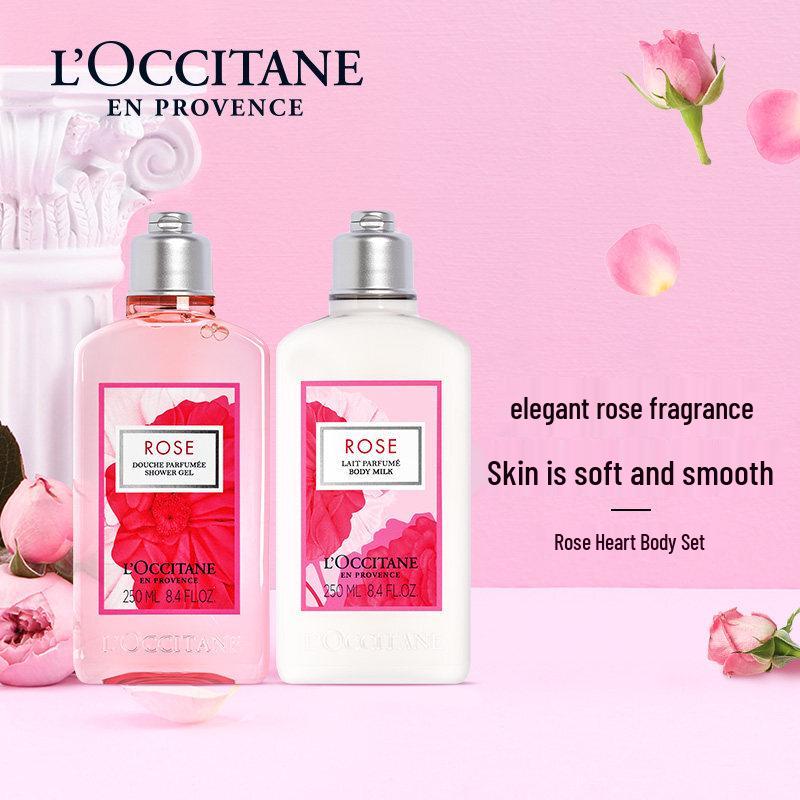 L'Occitane Rose Heart Shower & Body Lotion Gift Set