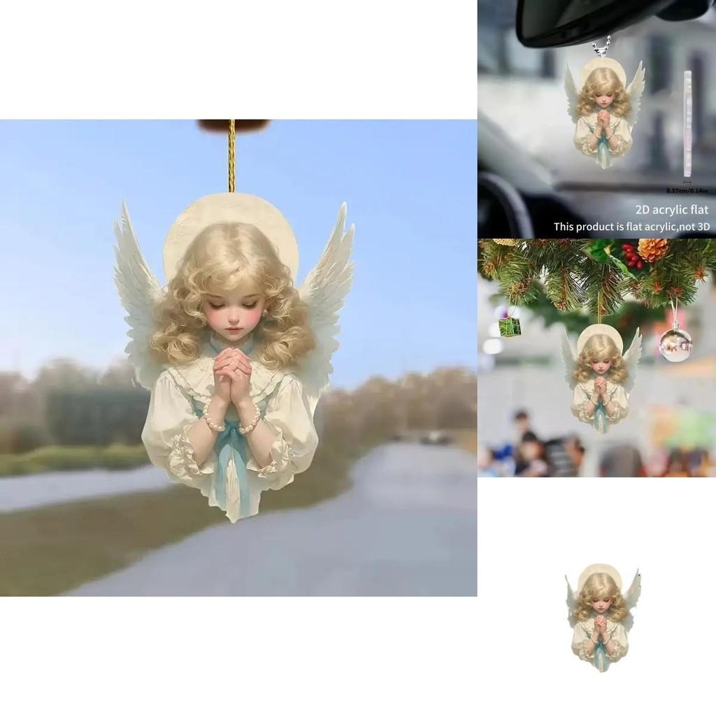 Acrylic Angel Car Interior Decor Pendant For Stylish Vehicle Accessories