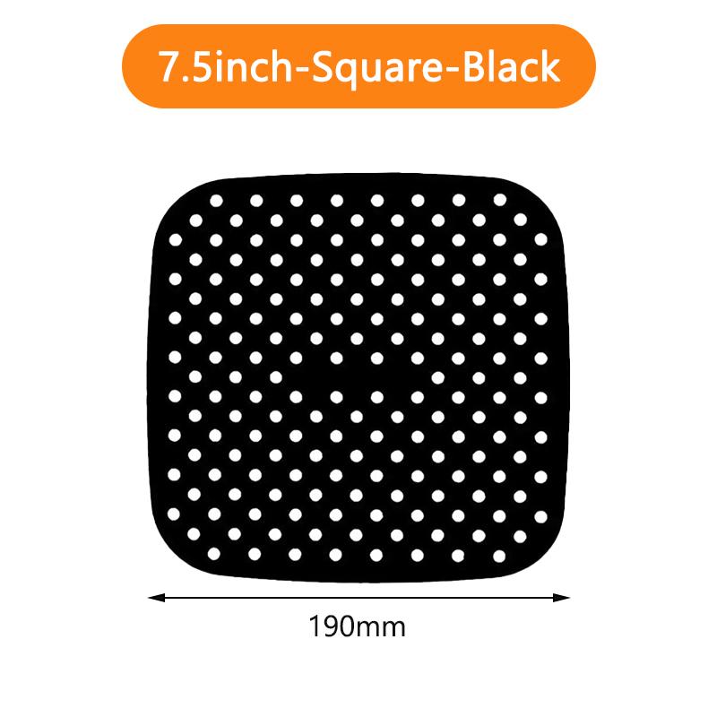 Căptușeli reutilizabile pentru friteură cu aer Tampă rotundă, pătrată, antiaderentă, accesoriu pentru friteuza cu aer, căptușeală de copt, pentru gătit, friteuza cu aer, de asemenea, hârtie de copt