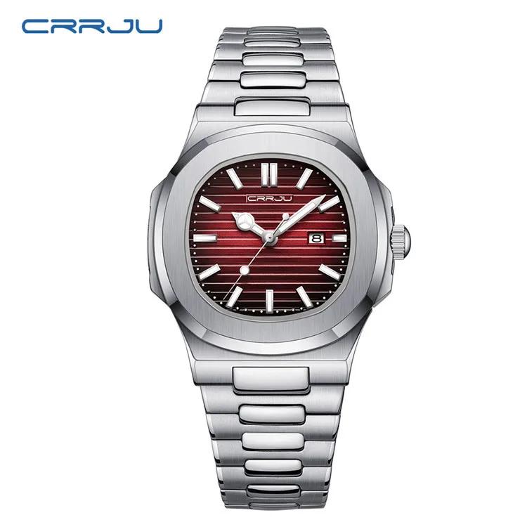 Luxury Man Wristwatch Business Stainless Steel Quartz Men Watch Waterproof Luminous Date Square Men's Watches Clock