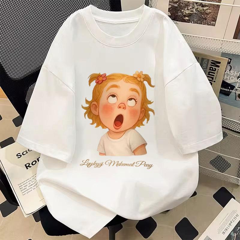 Black cotton short-sleeved t-shirt women's summer new popular student loose design niche giant good-looking top