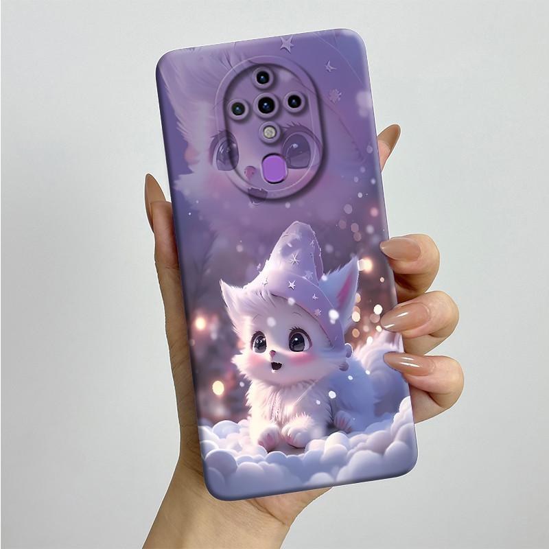 For Tecno Spark 6 KE7 Case Spark6 Silicone TPU Soft Phone Casing Sweet Painted Printed Shockproof Protective Back Cover