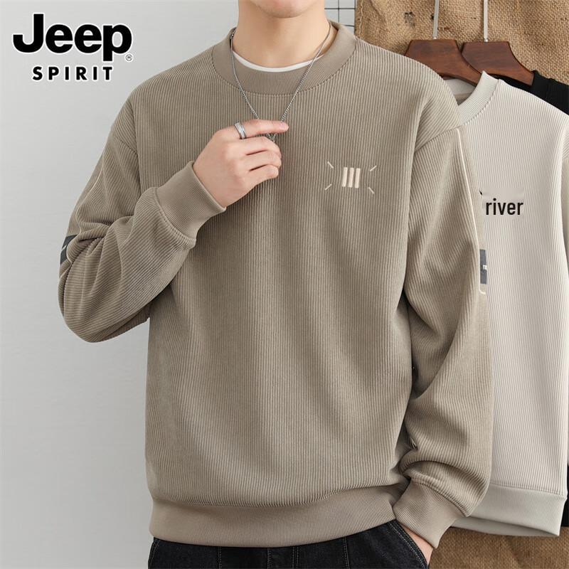 JEEP SPIRIT Men's Heavyweight Crewneck Sweatshirt