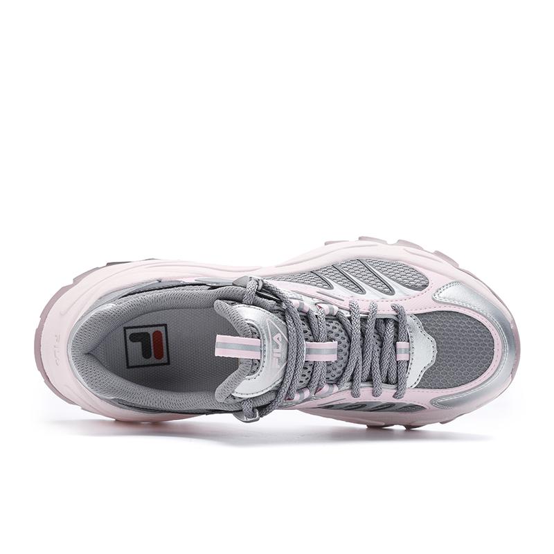 FILA Sofia 4 Fishbone Shoes Modern Series Fashion Versatile Non-Slip Low-Top Casual Shoes Women sneaker Gray Pink F12W511107FFP