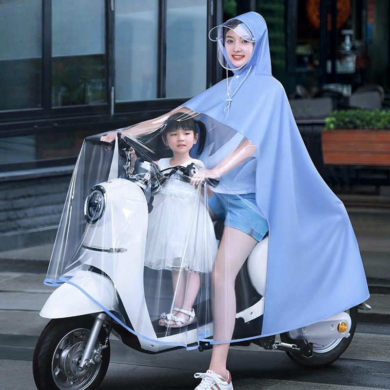 Passende verdickte übergroße Regenponchos für Eltern und Kinder Mutter-Kind Elektroroller Regenmäntel