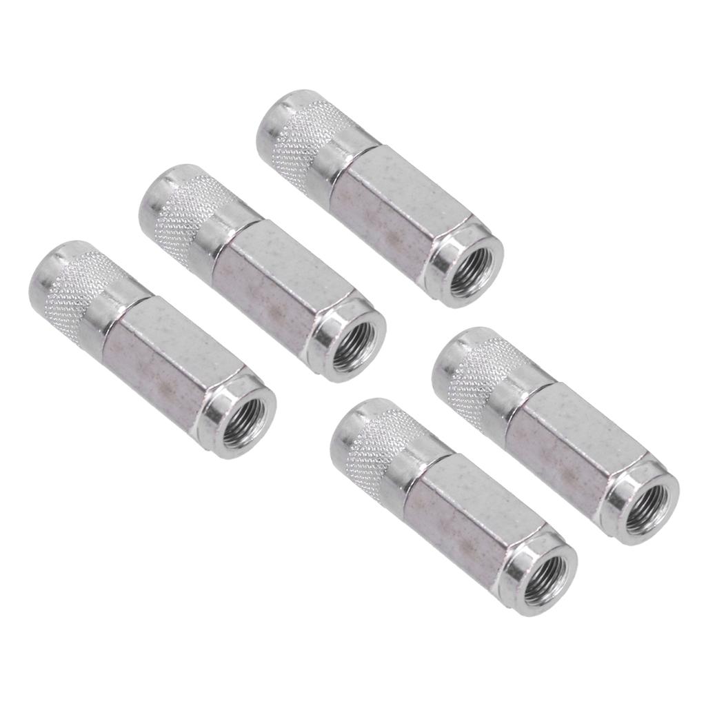 5Pcs Grease Gun Coupler Tightly Bite Durable WearResistant Grease Gun Flat Nozzle for Equipment Maintenance